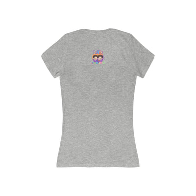 Mommmm - Women's Jersey Short Sleeve Deep V-Neck Tee